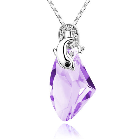 Seize the Moment Dolphin Necklace - Royal Purple