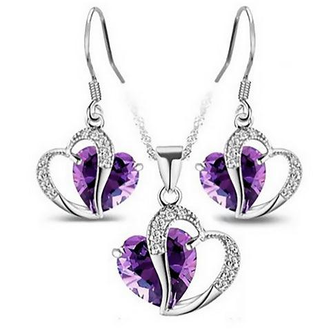 Heavenly Hearts Jewelry Set - Royal Purple