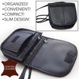 Multi-Pocket Leather Shoulder Bag
