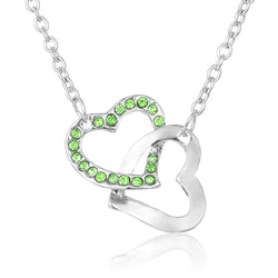True Friendship Heart Necklace - Green